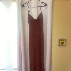 Beautiful Brown/ Glittery long elegant dress.